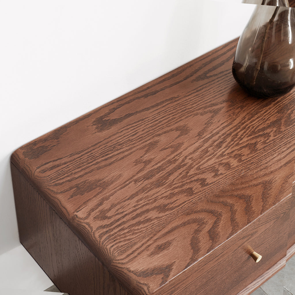 Walnut Color North America A Grade Solid TV Cabinet