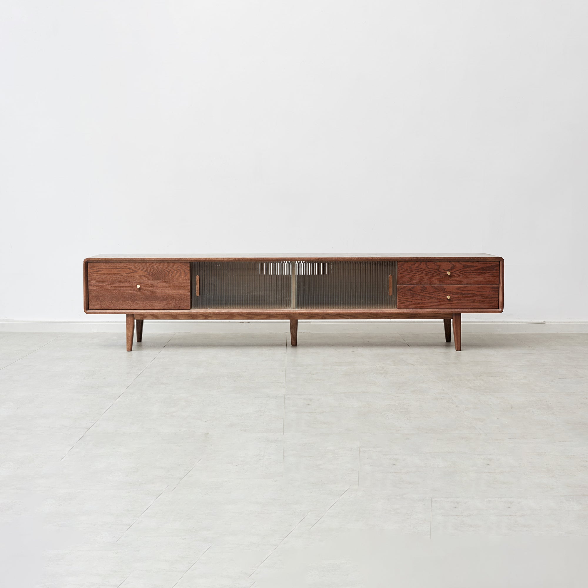 Walnut Color North America A Grade Solid TV Cabinet