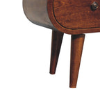 Solid Wood Chestnut Circular TV Unit