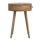 Nordic Circular Shaped Bedside, 1-Drawer