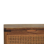 Soli Wood Larissa Lid-up Storage Stool, Oak-ish