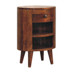 Solid Wood Cortez Nightstand, Chestnut Finish
