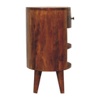 Solid Wood Cortez Nightstand, Chestnut Finish