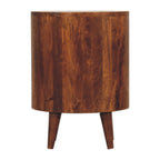 Solid Wood Cortez Nightstand, Chestnut Finish