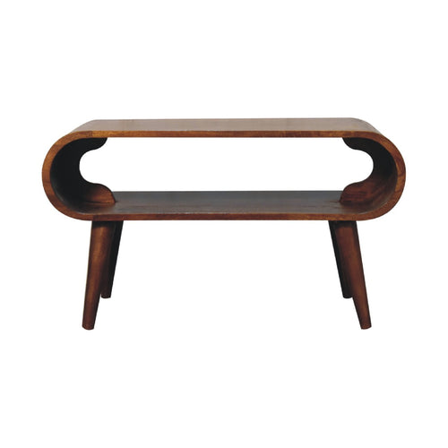 Open Chestnut Coffee Table, Nordic Legs