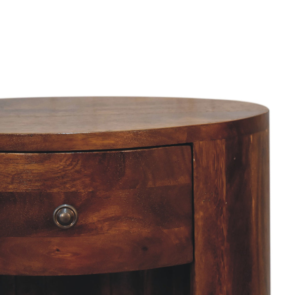 Solid Wood Cortez Nightstand, Chestnut Finish