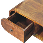 Solid Wood Chestnut Circular TV Unit