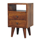 Solid Wood Mini Classic Chestnut Bedside Table