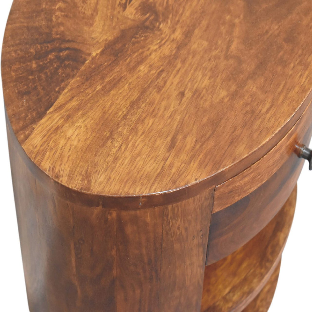 Solid Wood Cortez Nightstand, Chestnut Finish