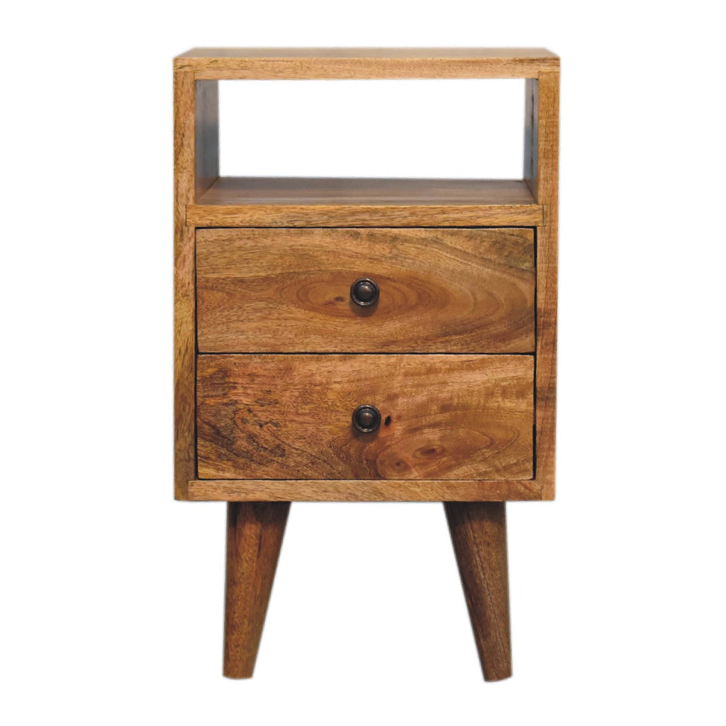 Solid Wood Mini Oak-ish Classic Nightstand