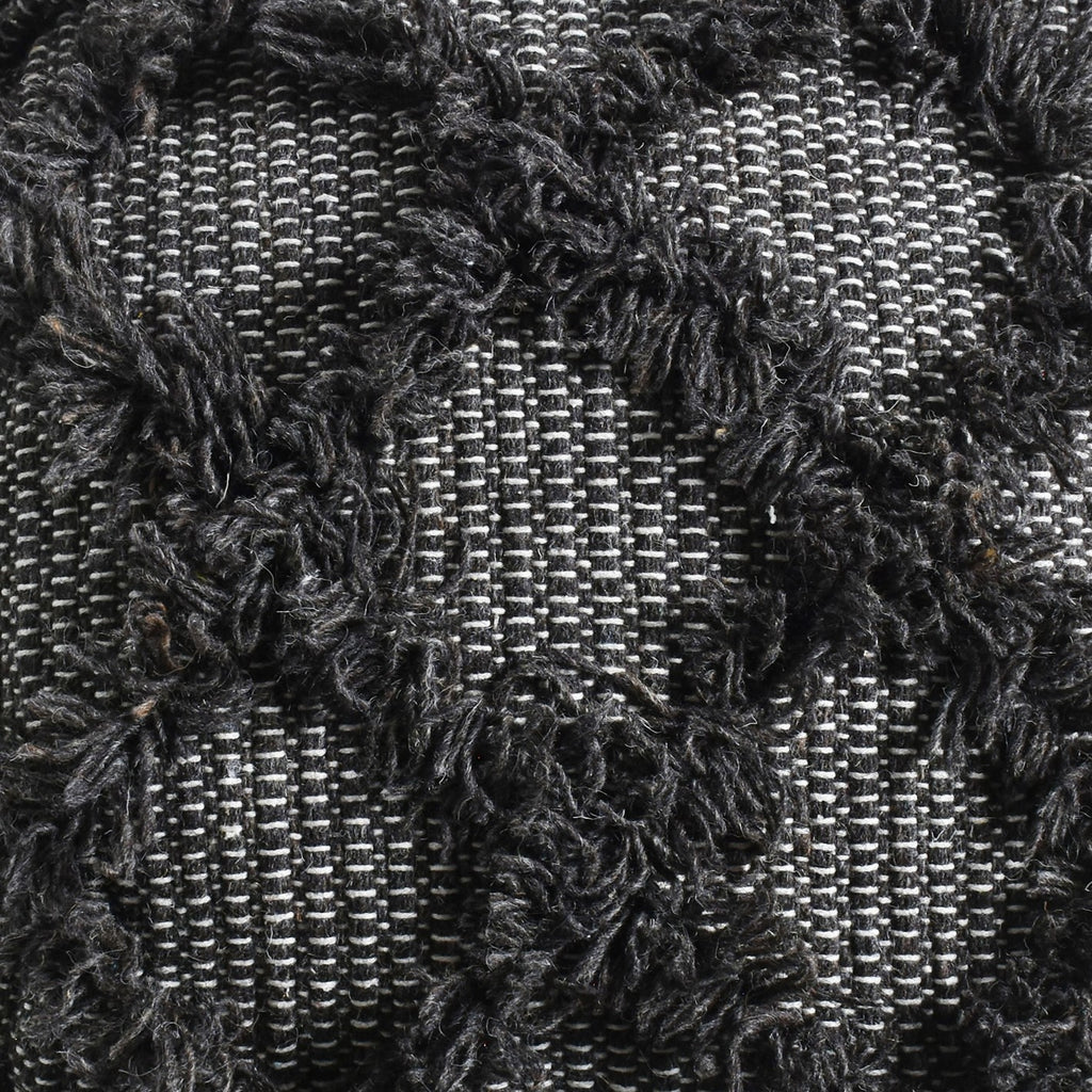 Jumanji Handcrafted Wool and Cotton Pouf