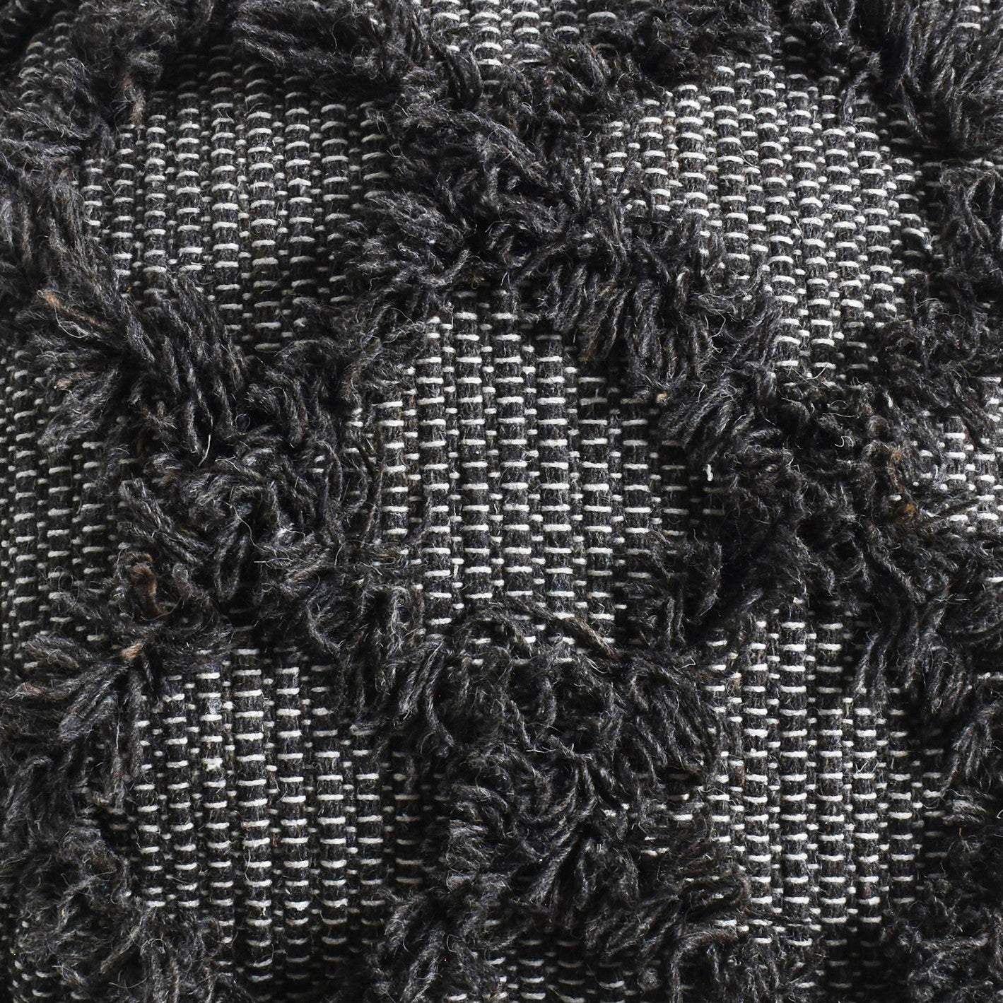 Jumanji Handcrafted Wool and Cotton Pouf
