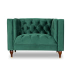 Evelyn Mid-Century Modern Tufted Back Velvet Lounge Chair
