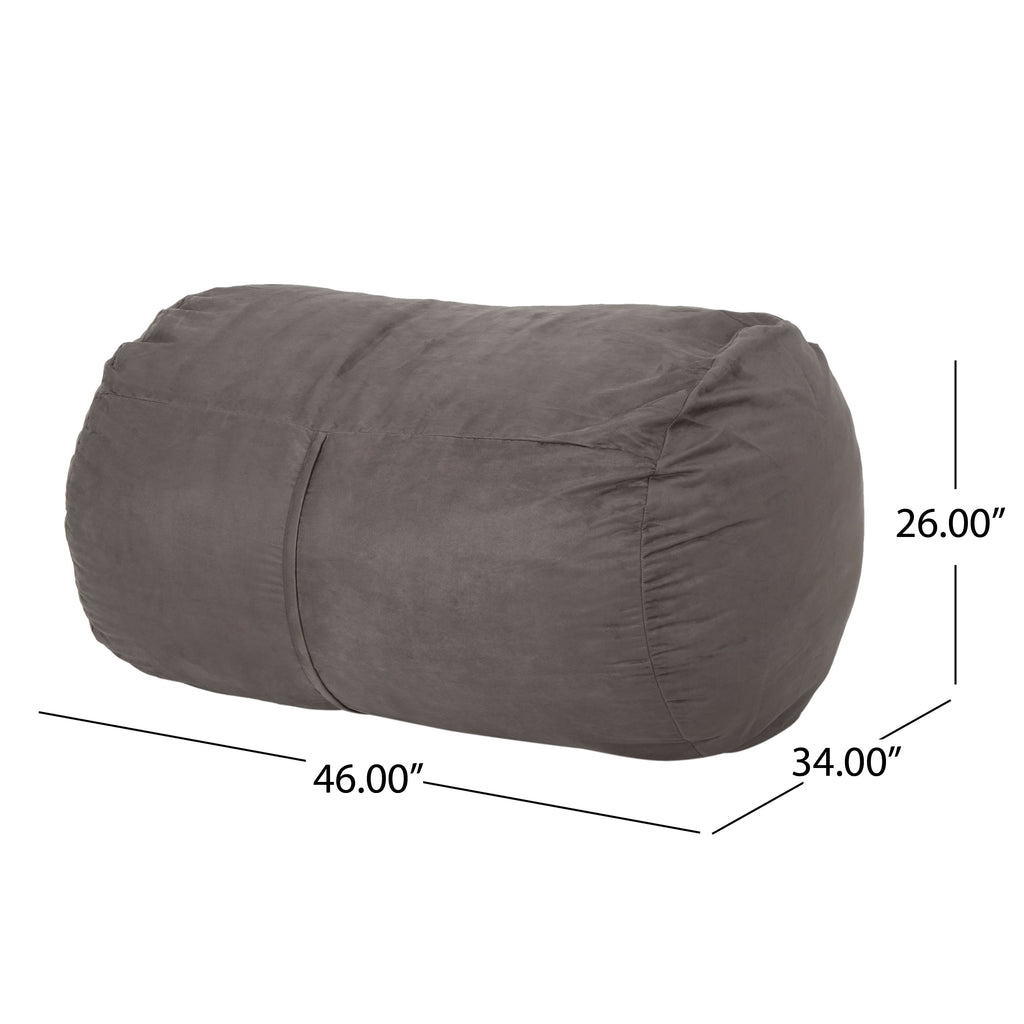 Michael 4 Foot Cylindrical Suede Bean Bag