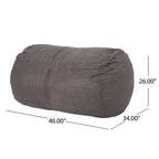 Michael 4 Foot Cylindrical Suede Bean Bag