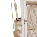 TREXM 1-Piece Woven Rope Outdoor Swing Sofa