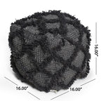 Jumanji Handcrafted Wool and Cotton Pouf
