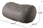Nest 6.5 Foot Cylindrical Suede Bean Bag