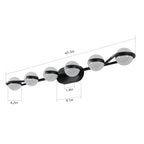 43" Black Minimalist LED Bathroom Vanity Light