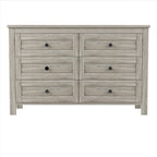 3-Pieces Bedroom Sets Queen Size Farmhouse Platform Bed - Antique Gray