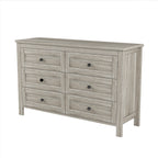 3-Pieces Bedroom Sets Queen Size Farmhouse Platform Bed - Antique Gray
