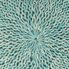 Baltazar Knitted Round Pouf, Aqua