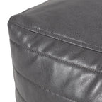 Bambo Faux Leather Rectangle Pouf
