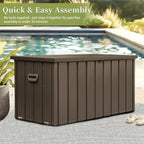 200 Gallon Outdoor Storage Deck Box - Waterproof & Lockable
