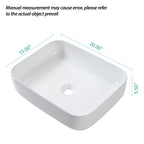 20x15 Inch Bathroom Vessel Sink