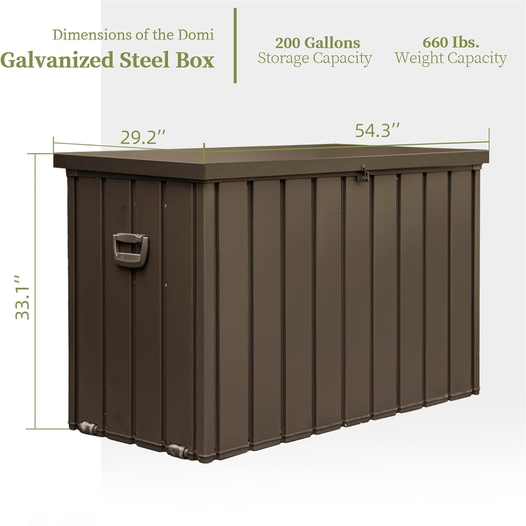 200 Gallon Outdoor Storage Deck Box - Waterproof & Lockable