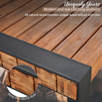GO 3-Pieces Outdoor Dining Table with Benches