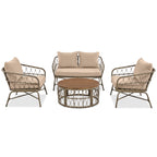 Bohemia-Inspired 4-Person Outdoor Seating Group