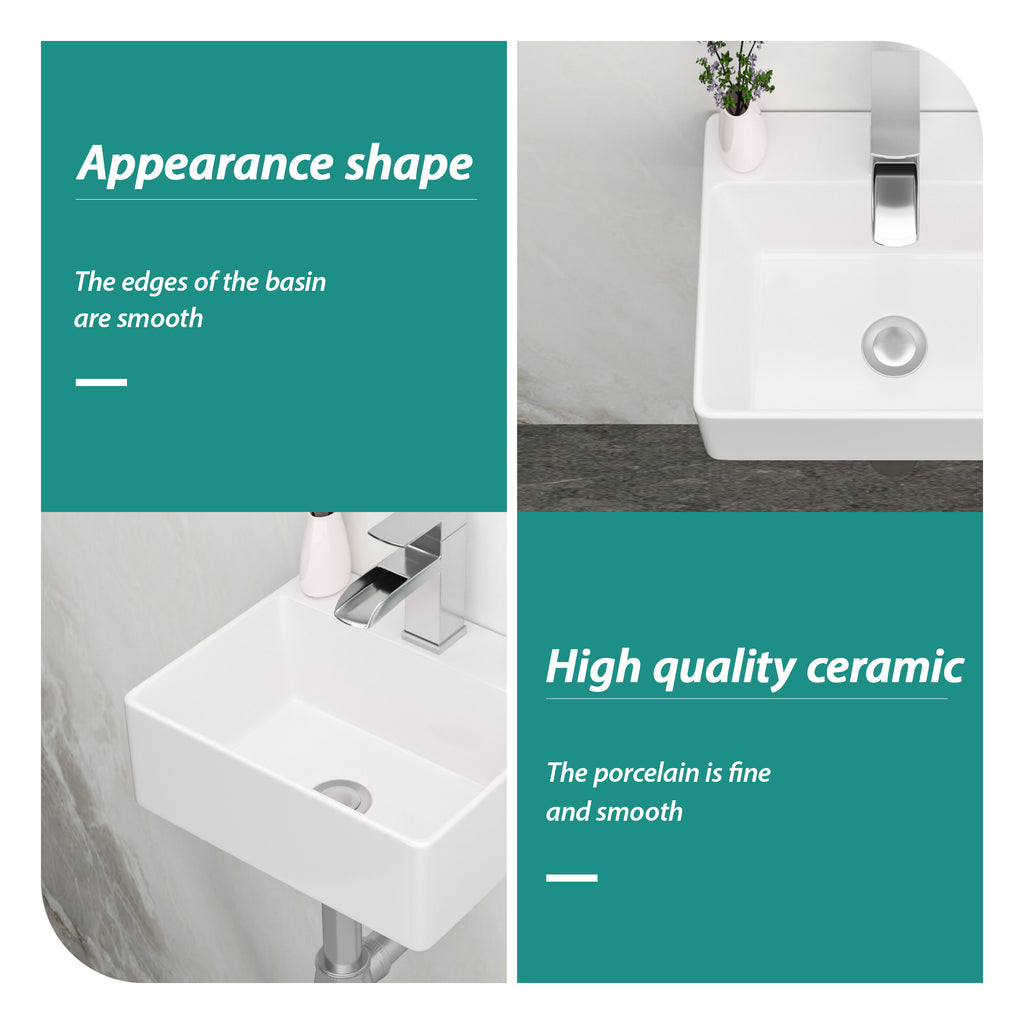 Premium Ceramic Wall Mounted Bathroom Sink