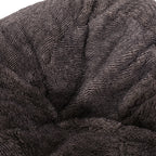 Vida 3 Foot Rounded Faux Fur Bean Bag, Brown/Beige
