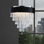 18-inch Modern Crystal Chandelier with Adjustable Height