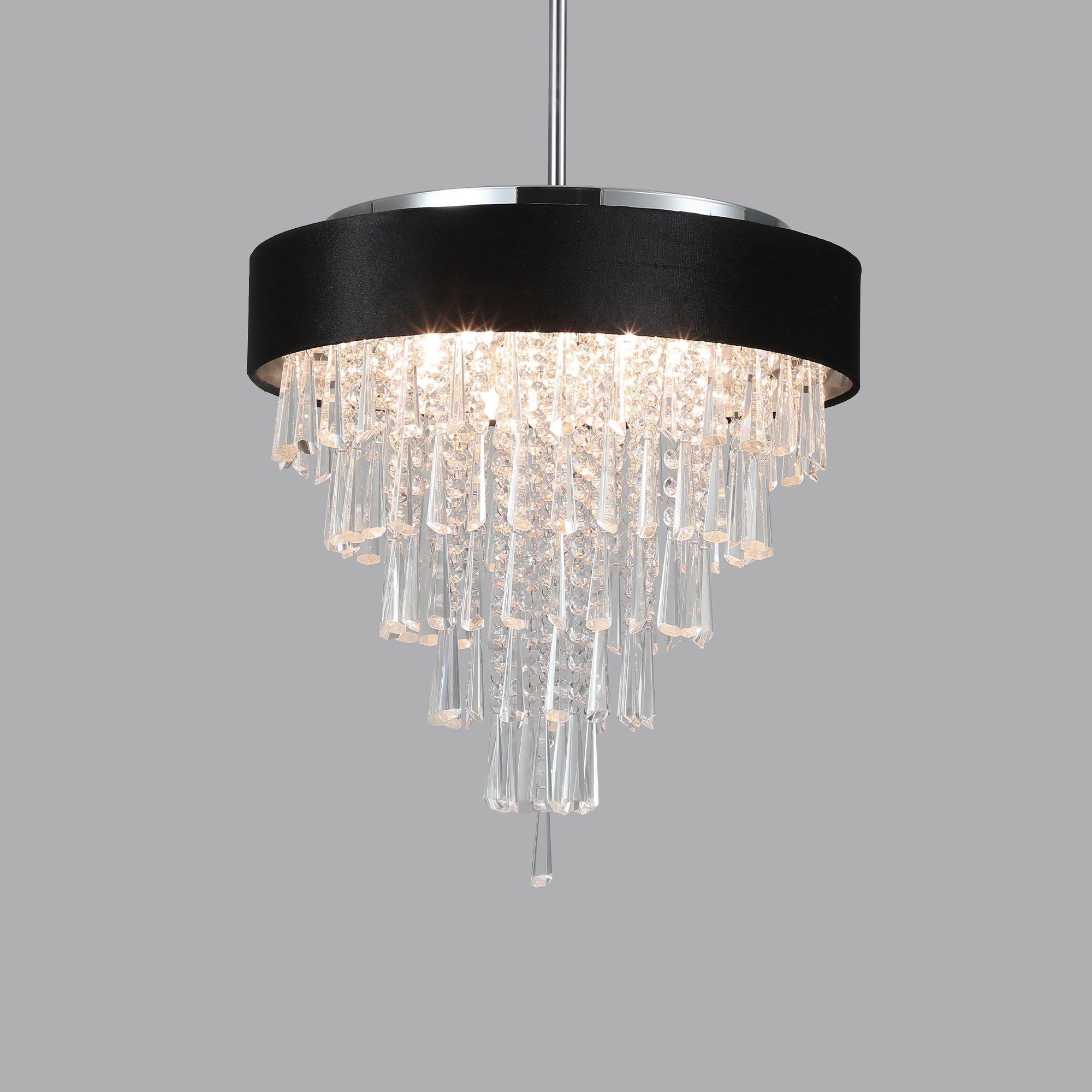 18-inch Modern Crystal Chandelier with Adjustable Height