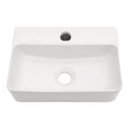 Stain Resistant Rectangular Bathroom Sink - 14.5x10 Inch