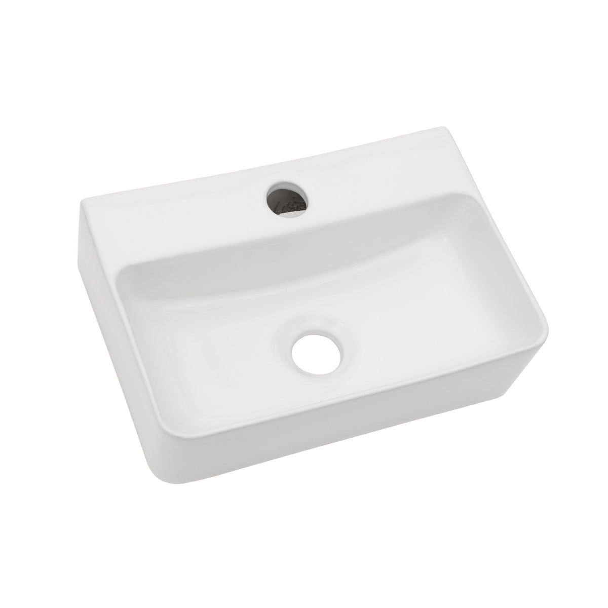 Stain Resistant Rectangular Bathroom Sink - 14.5x10 Inch