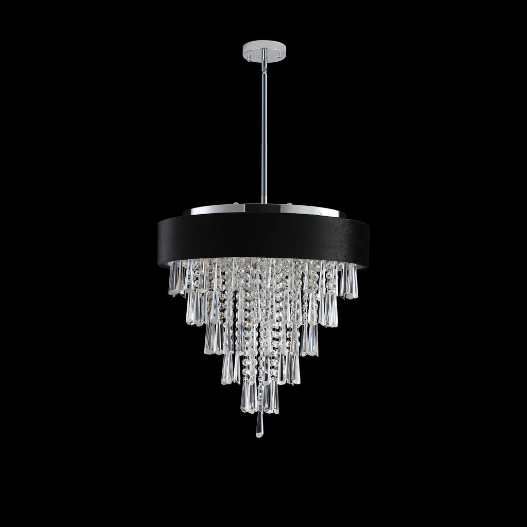 18-inch Modern Crystal Chandelier with Adjustable Height