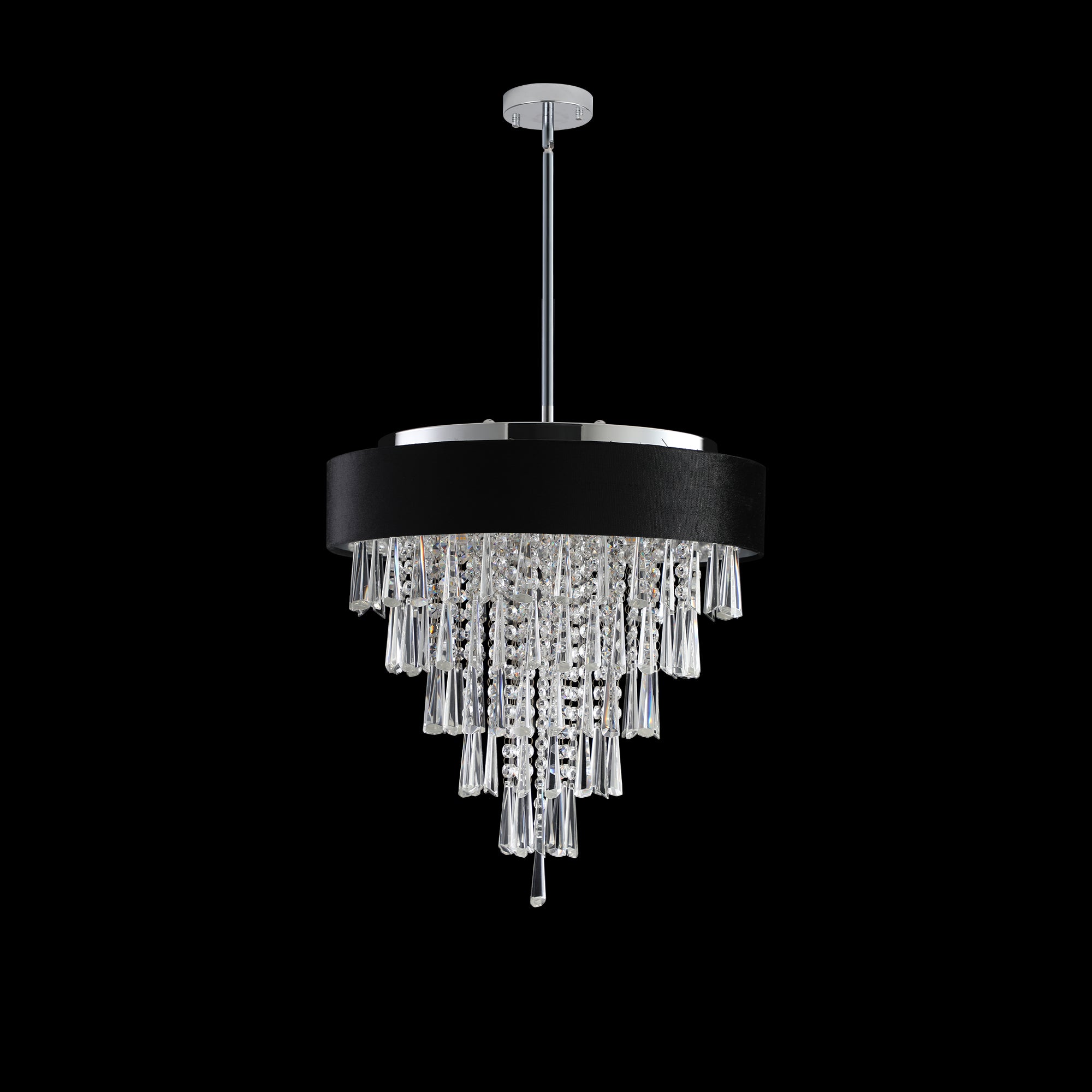 18-inch Modern Crystal Chandelier with Adjustable Height