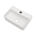 Stain Resistant Rectangular Bathroom Sink - 14.5x10 Inch