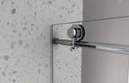 Brushed Nickel Frameless Shower Door