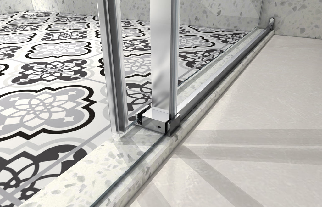 Brushed Nickel Frameless Shower Door