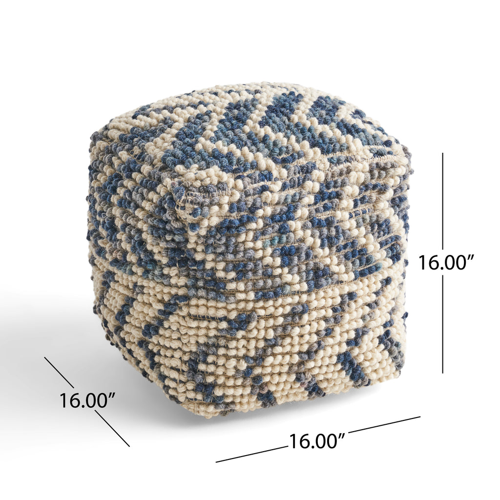 Alina Wool and Cotton Pouf