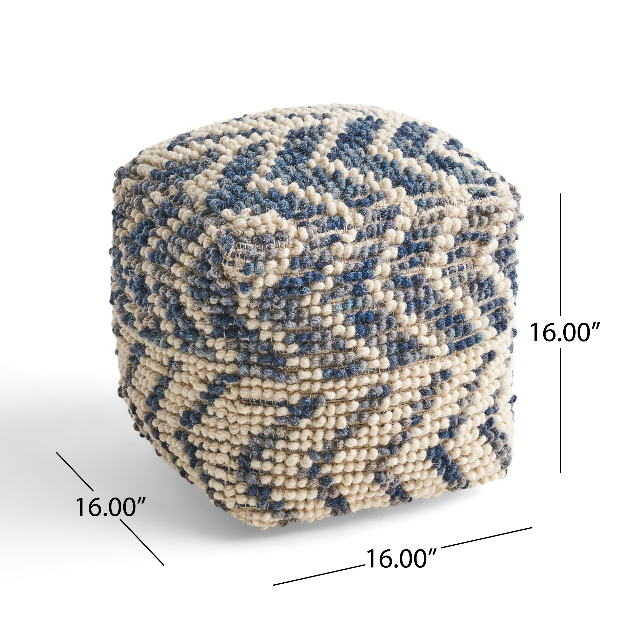 Alina Wool and Cotton Pouf