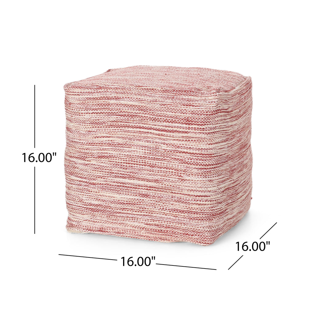 Enigma Yarn and Cotton Square Pouf