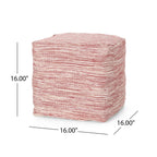 Enigma Yarn and Cotton Square Pouf