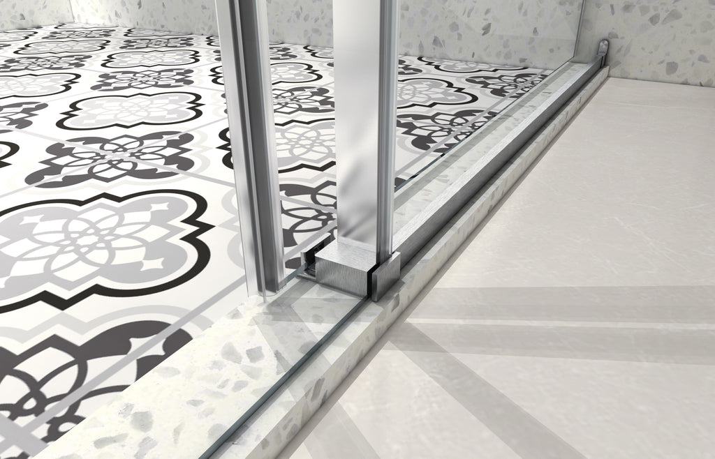 Brushed Nickel Frameless Shower Door