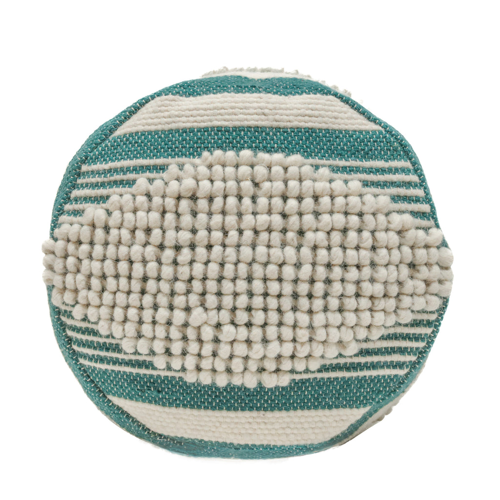 Diamond Handcrafted Fabric Cylindrical Pouf