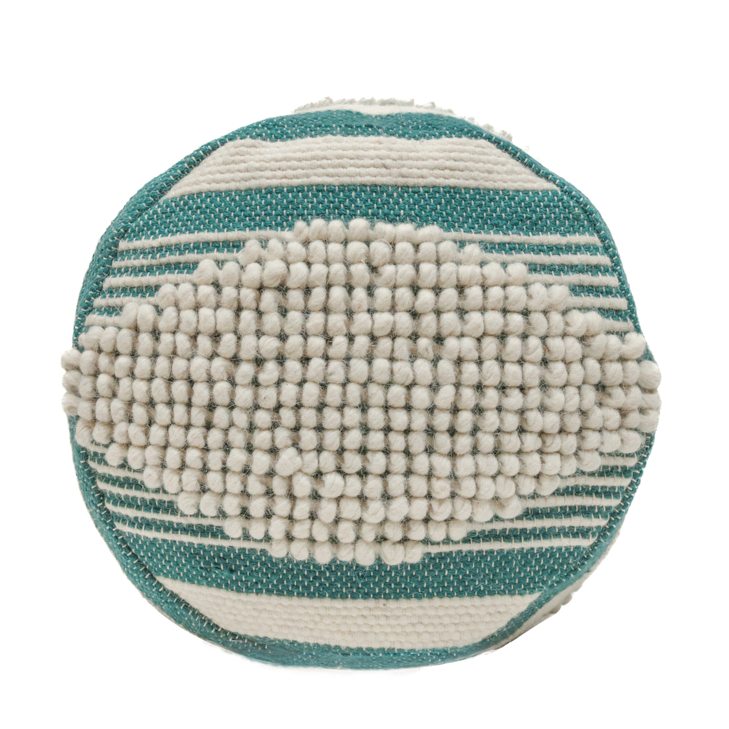 Diamond Handcrafted Fabric Cylindrical Pouf